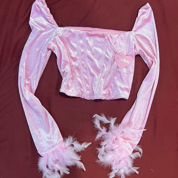 Sugar Thrillz x Dolls Kill LAVISH LIVING CORSET TOP - Picture 2 of 5